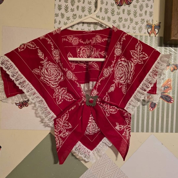 Vintage Accessories - Vintage | Red Bandana Top